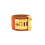 thumbnail CDC wide bracelet in epsom orange ghw