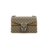 thumbnail Dionysus medium printed coated-canvas and suede shoulder bag in brown color