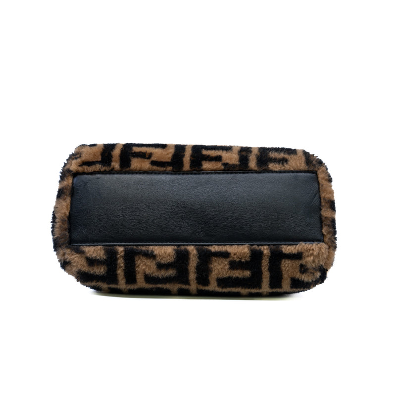 Mini Peekaboo Brown Sheepskin Bag GHW With Strap - L'UXE LINK