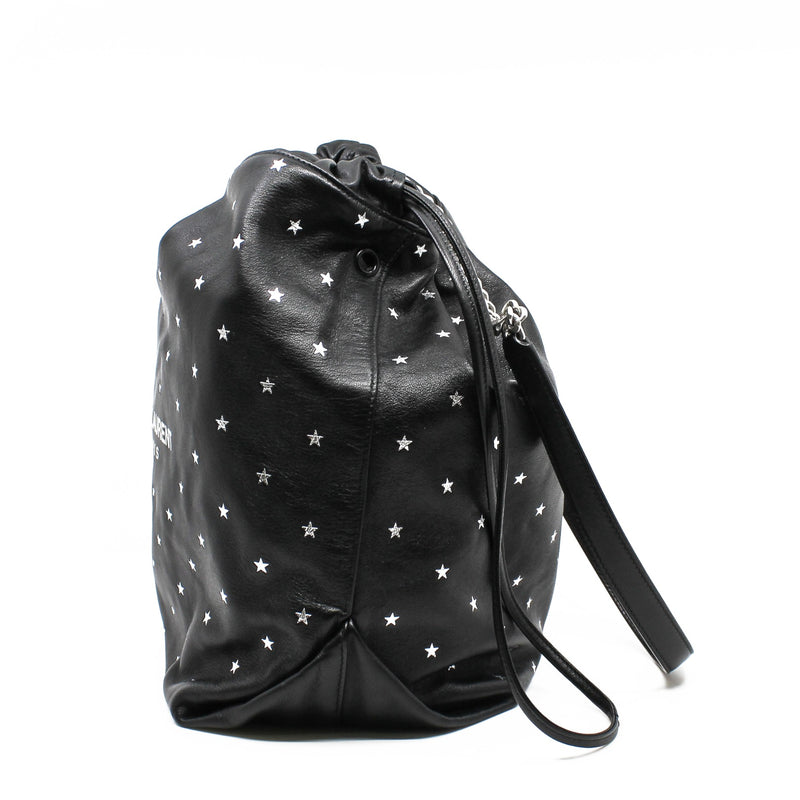 black tote with silver stars phw - L'UXE LINK