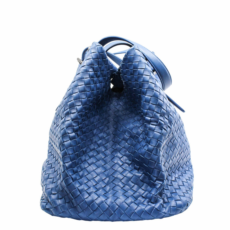 Cesta Tote  Intrecciato Nappa  Large Leather Sky Blue - L'UXE LINK