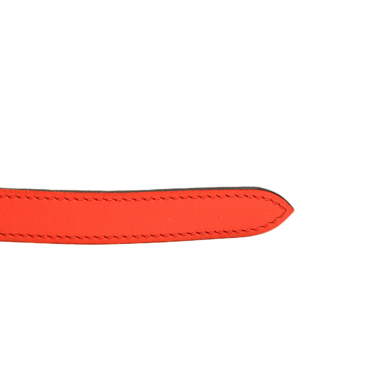Etriviere Belt Swift Leather Capucine/Red PHW Size 95