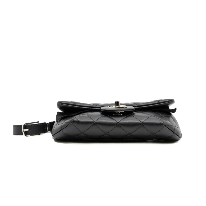 belt bag in black lambskin phw