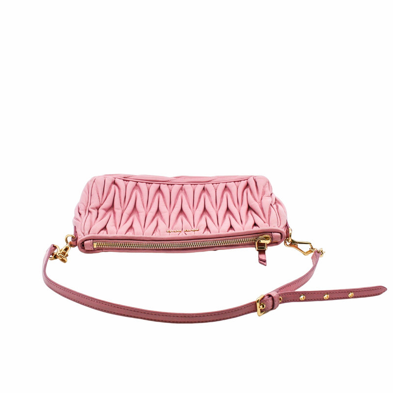 shoulder zippy lamb skin pink ghw - L'UXE LINK