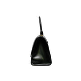 thumbnail Hourglass Handbag Small in black shiny box calfskin ghw