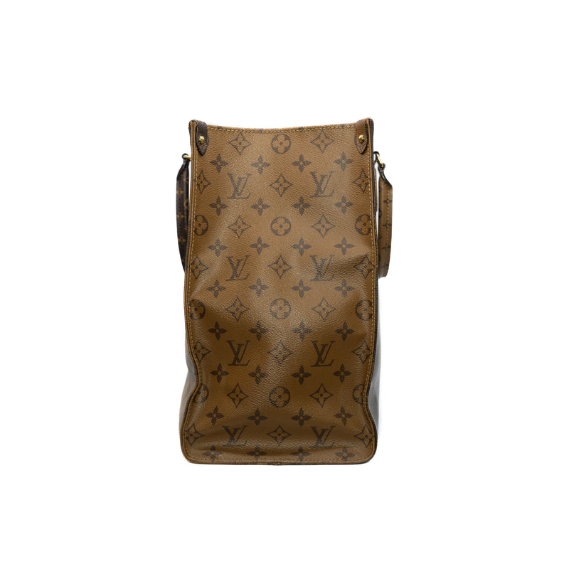 OnTheGo GM Tote Bag Monogram Reverse Monogram Canvas Brown Ghw 2019 - L'UXE LINK