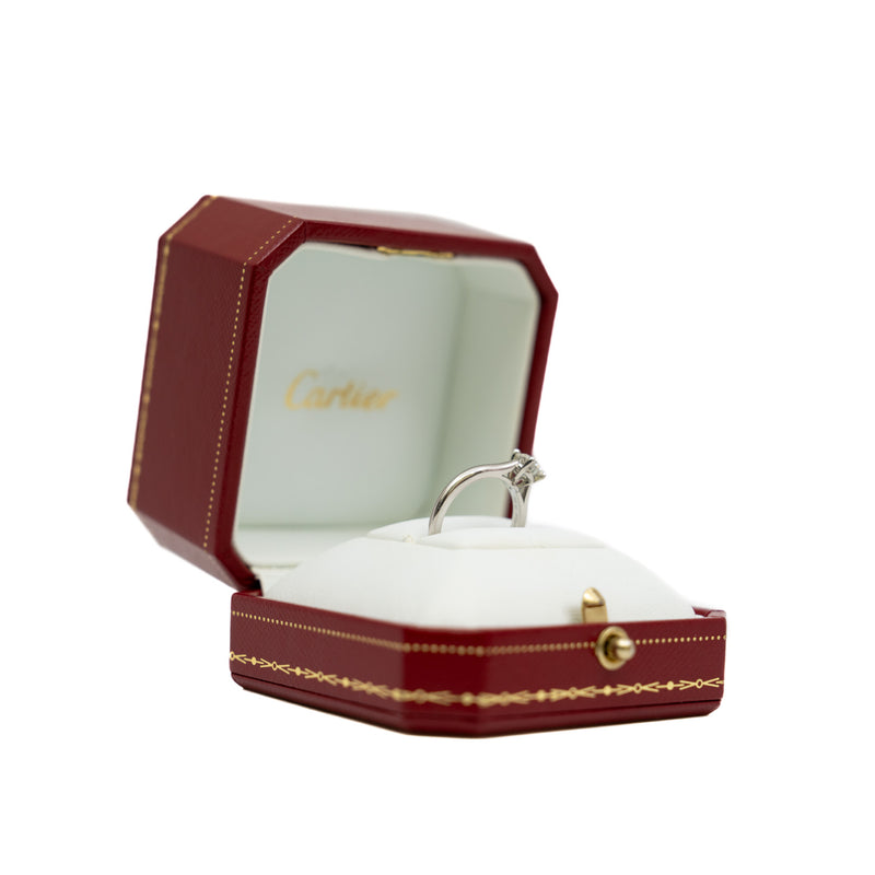 Solitaire Ring 0.73 Carats Diamonds Pt950 Size 51 - L'UXE LINK