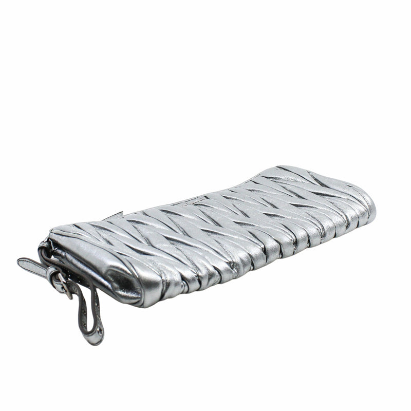 clutch leather  silver phw - L'UXE LINK