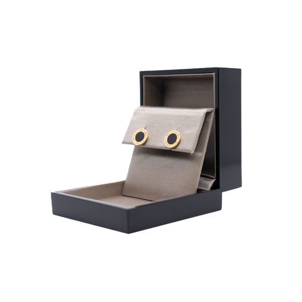 Bvlgari earring in black ceramic/18k yg