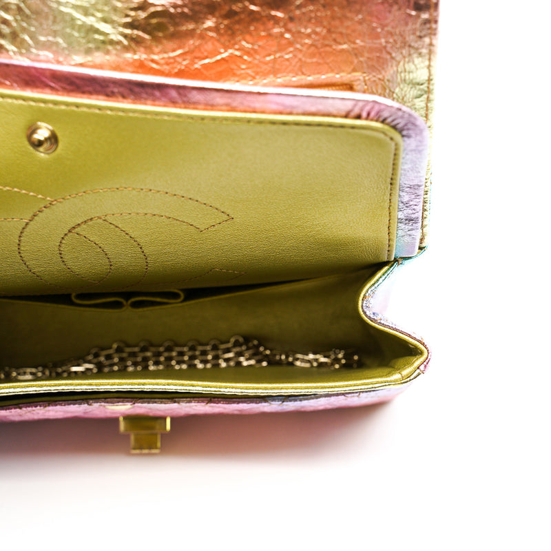 225 Reissue 2.55 In Rainbow Metallic Goatskin Quilted Flap Bag GHW Seri 30 - L'UXE LINK