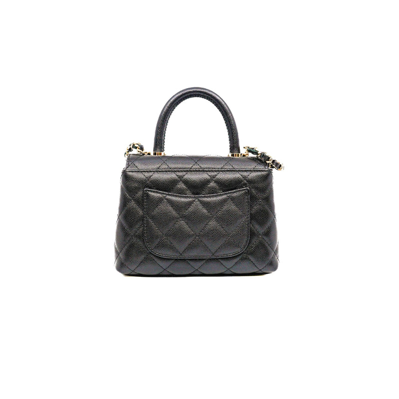 24K mini coco handle with chain in caviar black rghw  #NA10XXXX