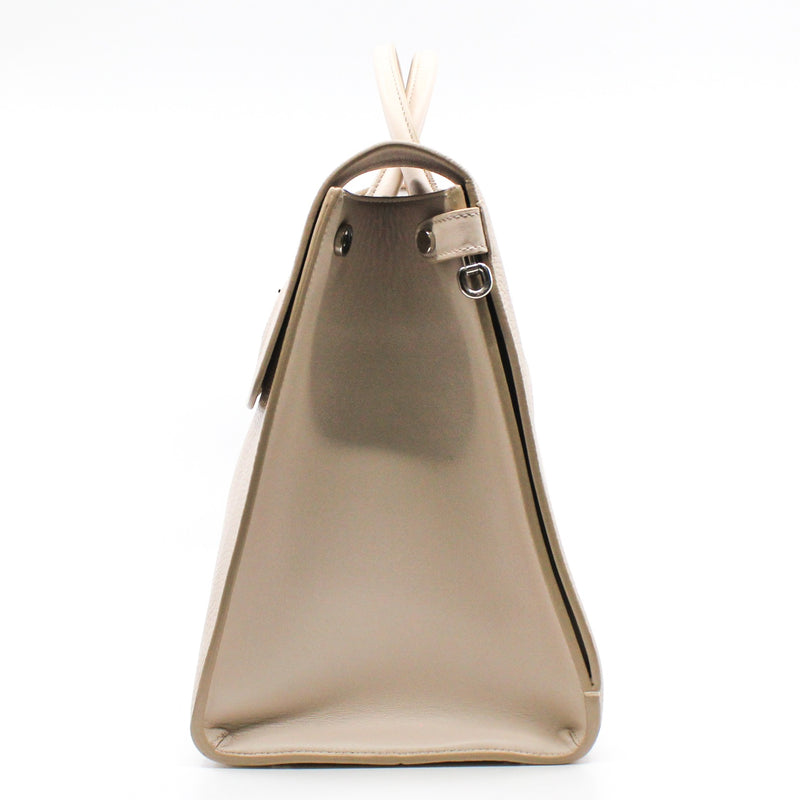 Large Diorever In Beige Calfskin Handbag PHW With Strap - L'UXE LINK