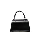 thumbnail Hourglass Handbag Small in black shiny box calfskin ghw