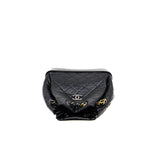thumbnail small Gabrielle backpack in calfskin black ghw seri30