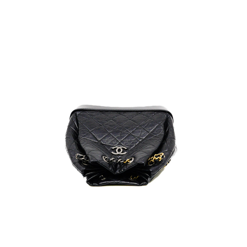 small Gabrielle backpack in calfskin black ghw seri30