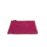 thumbnail rockstud leather clutch phw