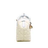 thumbnail small toujours vertical tote in white/blue Calfskin leather ghw