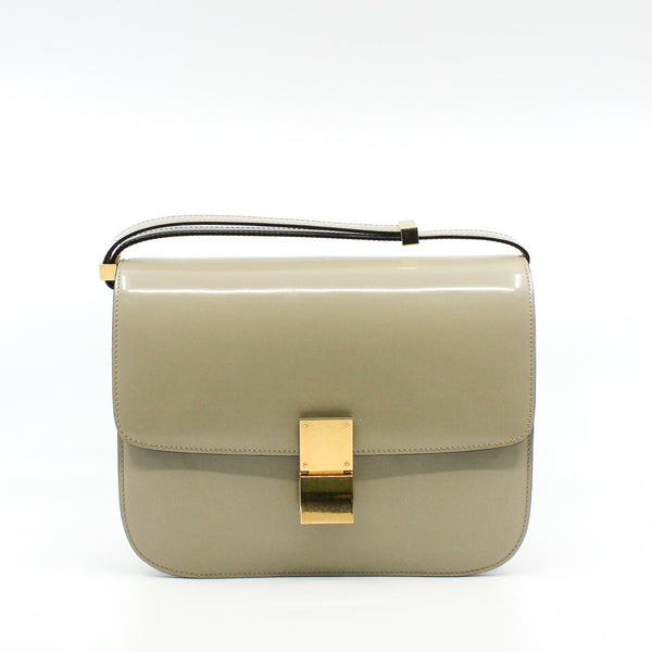box medium leather  light gray ghw - L'UXE LINK