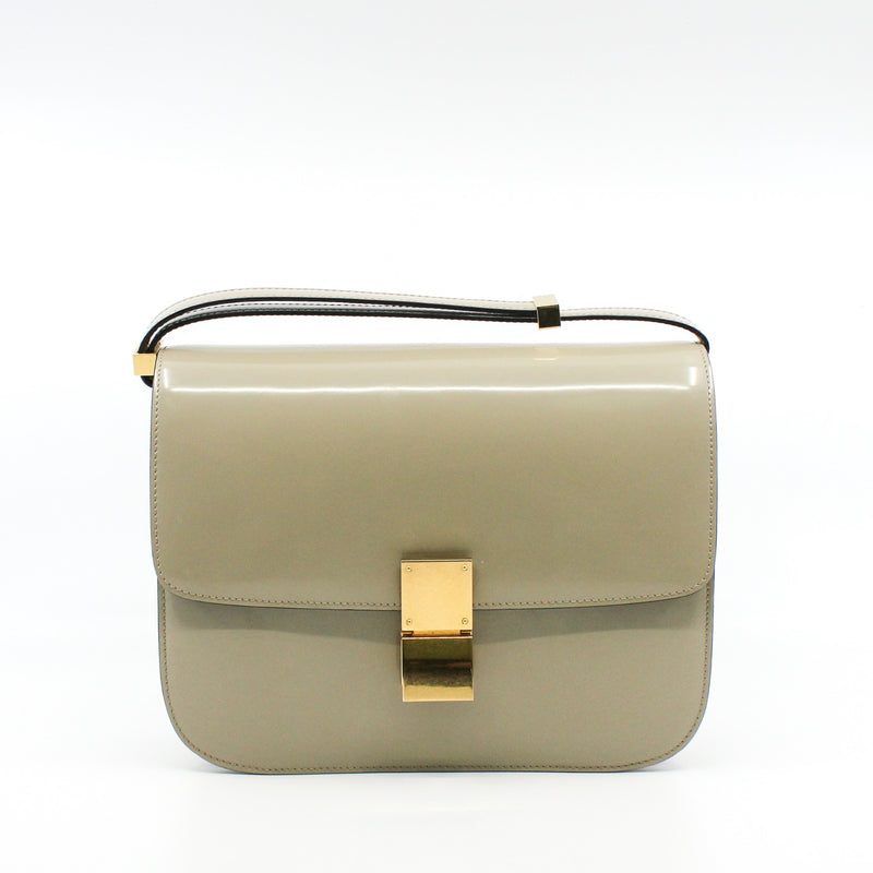 box medium leather  light gray ghw - L'UXE LINK