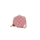 thumbnail small round bag pink tweed rghw seri LUJTOxxxx