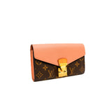 thumbnail pallis long wallet in monogram/nude pink leather ghw