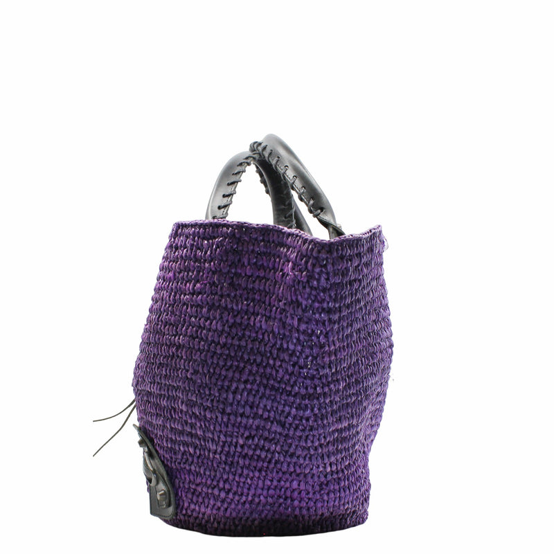 tote woven purple - L'UXE LINK
