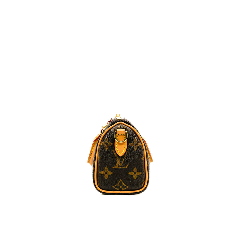 Nano Speedy In Monogram Canvas Bag GHW With Strap - L'UXE LINK
