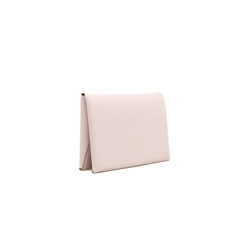Calvi Duo Card Wallet 09 Mauve Pale Epsom B Stamp