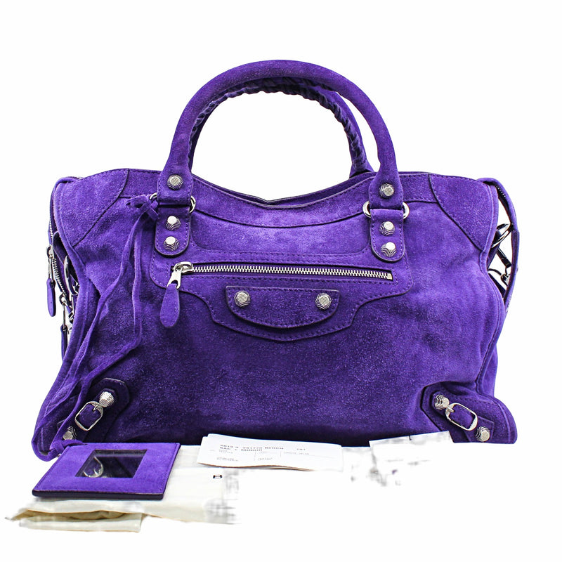 city medium suede purple phw L UXE LINK