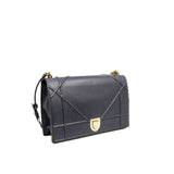thumbnail large diorama bag in dark grey leather ghw 2017
