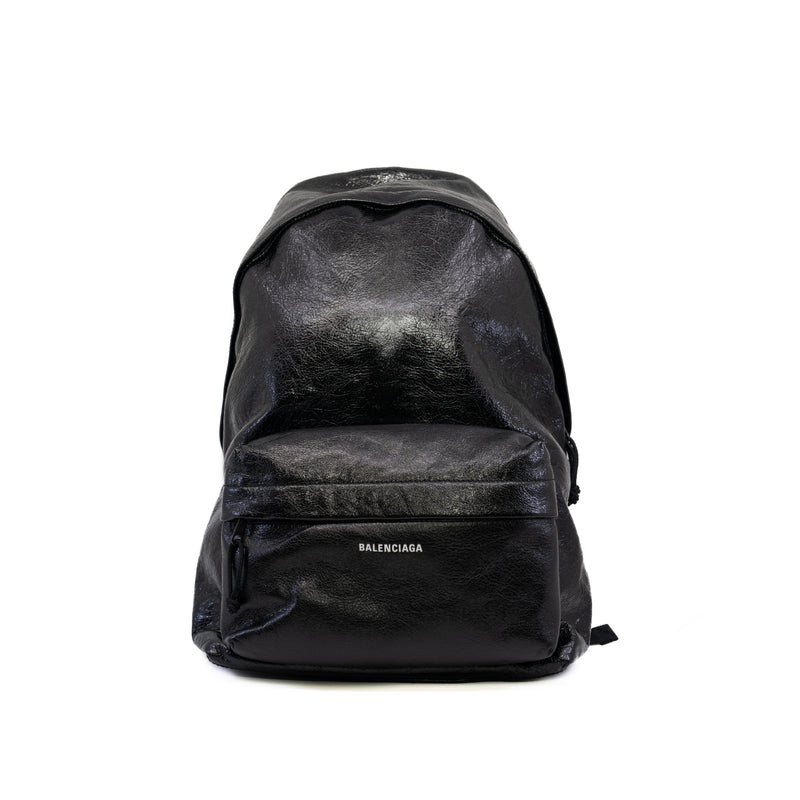 arena leather backpack Men's Explorer Black Arena Lambskin Backpack – L'UXE LINK