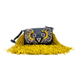 thumbnail Mini Monster Crossbody Bag in navy/lime leather phw