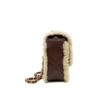 thumbnail medium cf in lambskin/lamb wool wine/beige ghw #TGG3XXXX