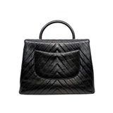 thumbnail large trendy chevron coco handle in black calfskin ghw seri24
