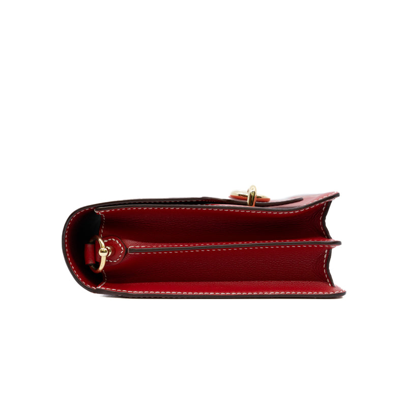 Red Roulis Roulis 24cm in evercolor Leather Red GHW Stamp C – L'UXE LINK