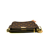 thumbnail multi pochette monogram canvas with pink fabric strap ghw