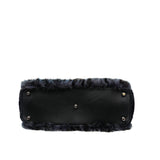 thumbnail medium diorissimo tote in blue/ black fur phw