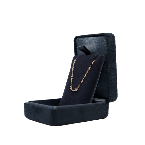 Small 18k Rose Gold Smile Round Diamonds Bracelet - L'UXE LINK