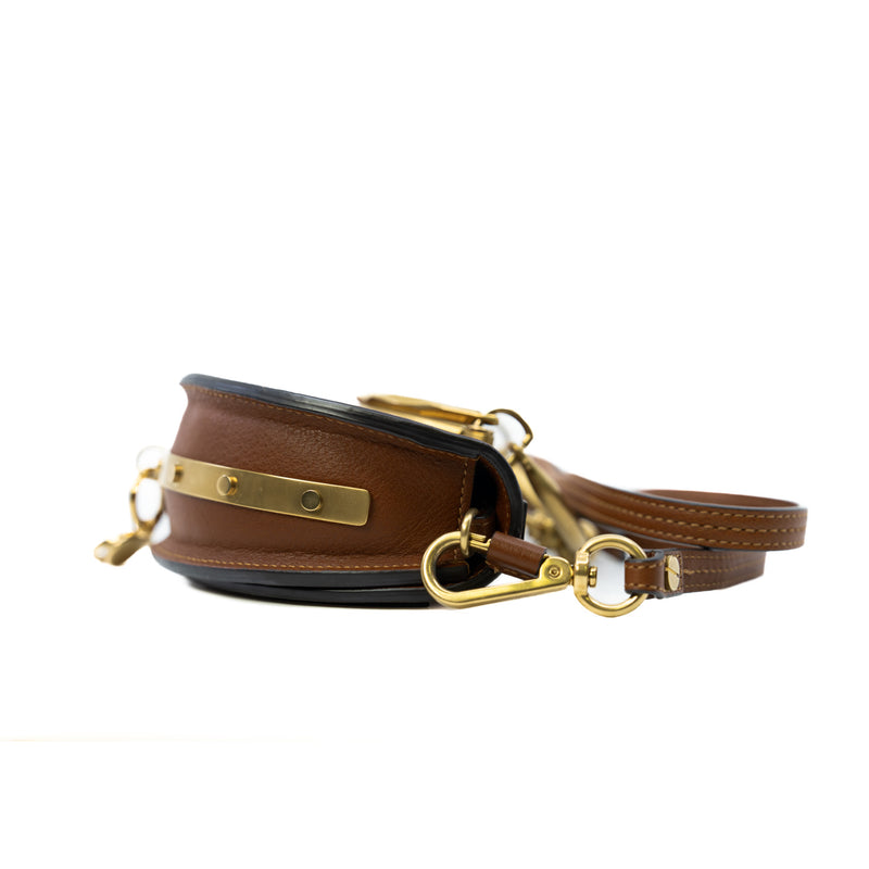 Small Nile Minaudière In Brown Calfskin Leather Handbag GHW - L'UXE LINK