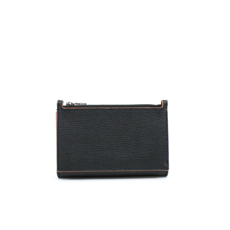 card holder with chain leather black phw - L'UXE LINK