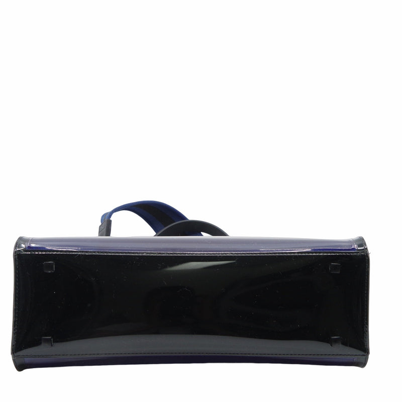 Delvaux Tempete  PVC Dark Night Satchel Navy De Prusse - L'UXE LINK