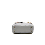 thumbnail mini lady dior in lambskin pearl grey ghw 2023