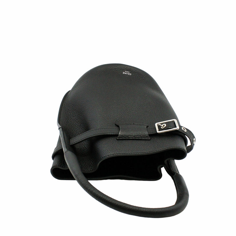 basket handle tote small leather black phw - L'UXE LINK