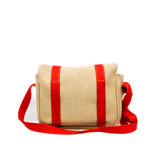 thumbnail pm antigua buzzes messenger bag in beige/red fabric ghw