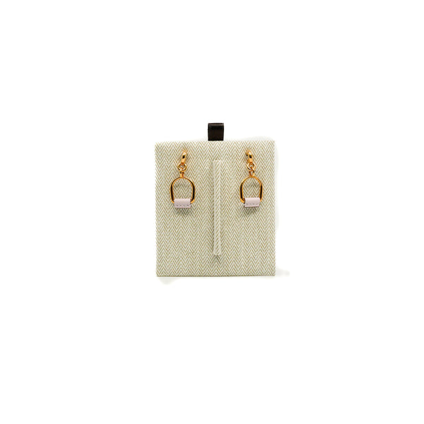 Heritage Equestre Etrier Earrings 09 Mauve Pale Swift RGHW