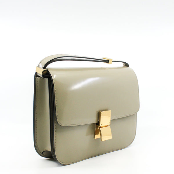 box medium leather  light gray ghw - L'UXE LINK