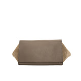 thumbnail trapeze medium in leather beige/suede phw - L'UXE LINK