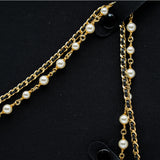 thumbnail 24k long sweater necklace cc logo with pearl ghw