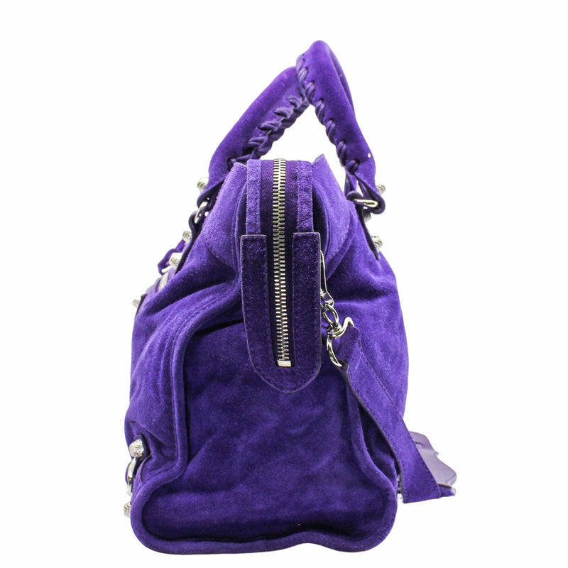 city medium  suede purple phw - L'UXE LINK
