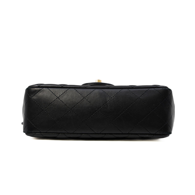 Mini Egyptian Amulet Rectangular Black Lambskin Flap Bag GHW Seri 27